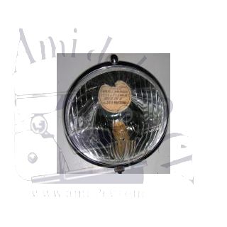 Optique de phare Marchal Equilux pour 2cv avec porte chromée