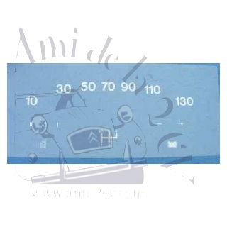 Vitrophanie de compteur 130 kmh