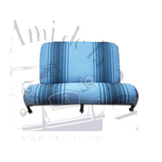 Banquette arrière 2CV complète rayé bleu