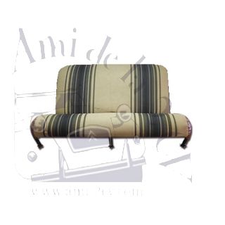 Banquette arrière 2CV complète rayé marron
