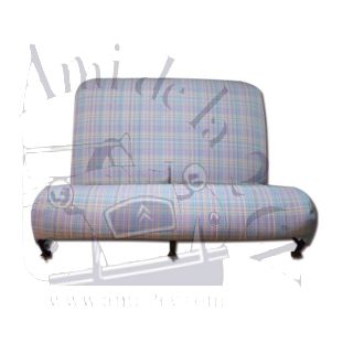 Banquette arrière 2cv Complète Gris Ecossais
