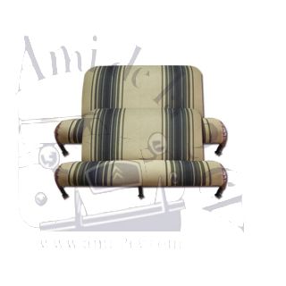 Ensemble de garnitures rayé marron banquette avant + arrière