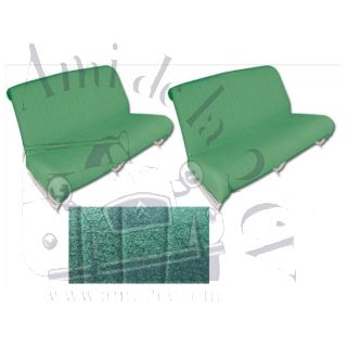 Ensemble de garnitures de banquette avant + arrière diamanté vert AMI 6