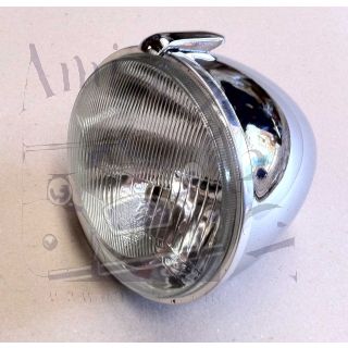 Phare complet avec cuvelage chromé H4 pour 2cv