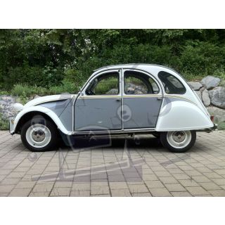 Ensemble d'autocollants pour 2cv Dolly gris cormoran blanc meije