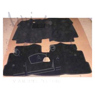 Tapis de sol en velours noir, 2CV,