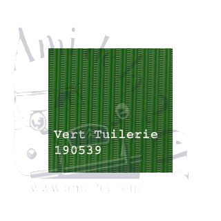 Capote 2cv fermeture extérieure vert tuileries toile renforcée