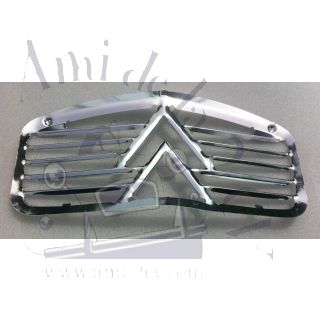 Calandre 2cv en aluminium double chevrons