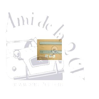 Jonc trapézoïdal de pare choc avant ou arrière 2cv et Dyane étroit gris avec fixations