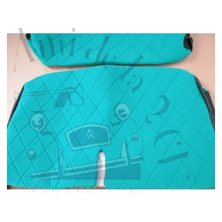 Housses de banquettes tissu vert 2cv Dyane