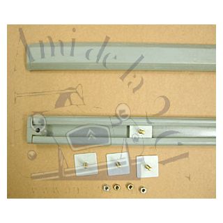 Jonc trapézoïdal de pare choc avant ou arrière 2cv et Dyane étroit gris avec fixations