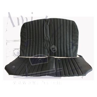 garniture de banquette avant 2cv en targa noir