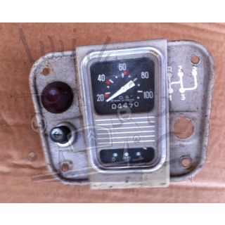 Compteur OS occasion gradué de 20 à 100 km/h avec sa platine pour 2cv AZAm et AZA