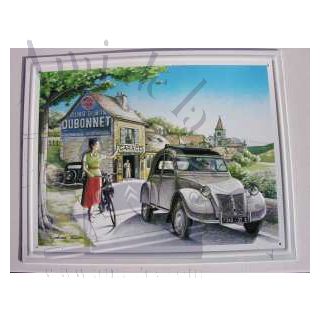 Tôle serigraphiée 2CV Dubonnet