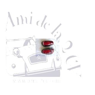 Paire de Cabochons de clignotants gris foncé 2cv