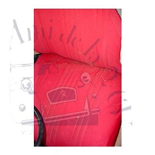 Tissu uni rouge 2cv