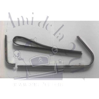 Encadrement inox de glace basculante 2CV droite avec joint caoutchouc