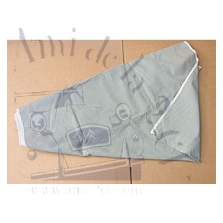 Tissu pied de poule vert et gris pour refaire les 4 panneaux de porte 2cv
