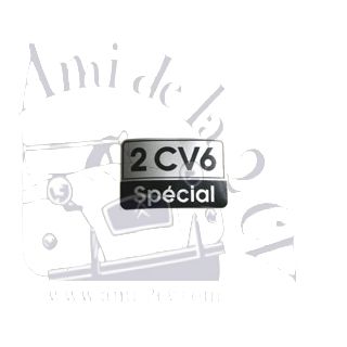 Autocollant 2CV6 SPECIAL gris et noir