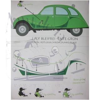 Ensemble Autocollants 2cv Bleifrei