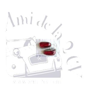 Paire de cabochons de clignotants gris clair 2cv