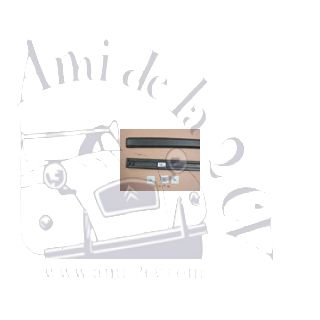 Jonc trapézoïdal de pare-choc avant ou arrière 2CV noir avec fixations