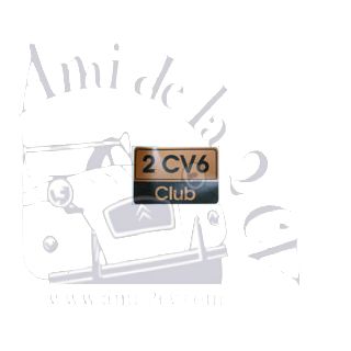 Autocollant 2CV 6 Club doré