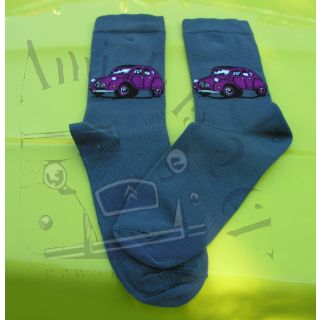Paire de chaussettes femme 38/41 2cv Prune