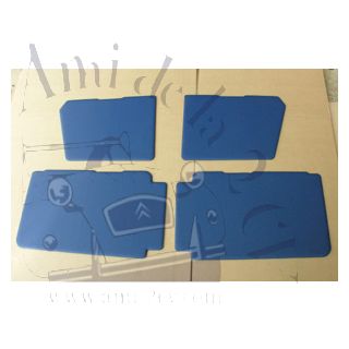 Ensemble de 4 panneaux de porte bleus 2cv Club
