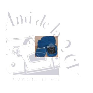 Ensemble de garnitures de sièges 2cv tissus losanges bleus dossiers symétriques