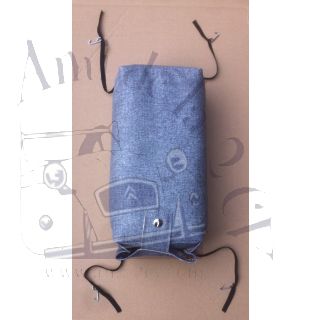 Accoudoir central en skai bleu denim, 2cv, Dyane, Ami, pour améliorer le confort de la 2cv