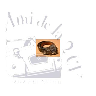 Ceinture en cuir avec une boucle metal 2CV en relief