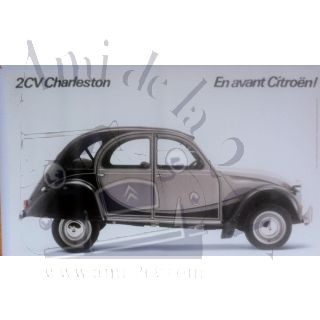 Affiche 2cv Charleston gris cormoran gris nocturne