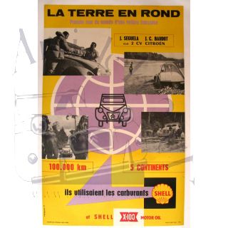 Affiche 2cv La terre en rond Séguéla Baudot