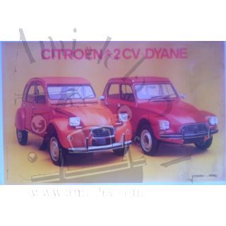 Affiche 2cv orange Ténéré Dyane rouge de Rio