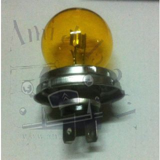 Ampoule 6 volts jaune code européen 45/40 Watt sans lumière pour éclairage de la veilleuse