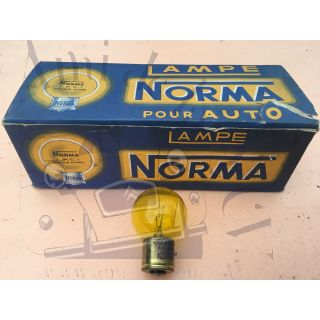 Ampoule jaune baïonnette 6 volts monofilament 45 Watts 3 ergots Norma origine