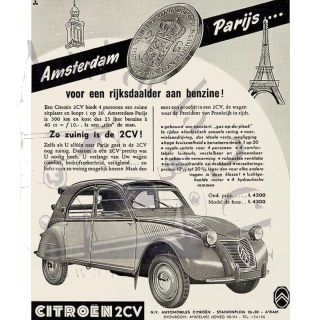 Amsterdam Paris en 2cv