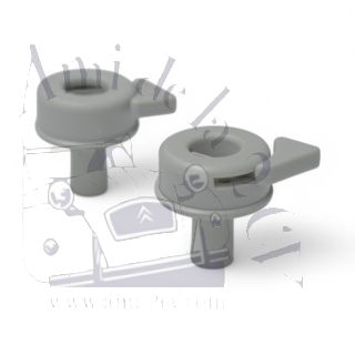 Arrêts vitre 2cv boutonnière gauche + droit gris fixation par boulon Livraison offerte en France continentale