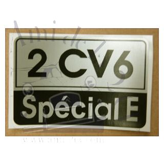 Autocollant 2CV 6 SPECIAL E