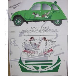 Ensemble Autocollants 2cv Saussente