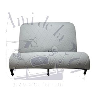 Banquette arrière 2cv garnissage tissu losange gris