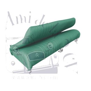 Option garniture de banquette arrière pliable diamanté verte 2cv AZAM