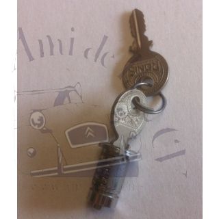 Barillet 2cv avec 2 clés de marque Ronis, fabrication ancienne