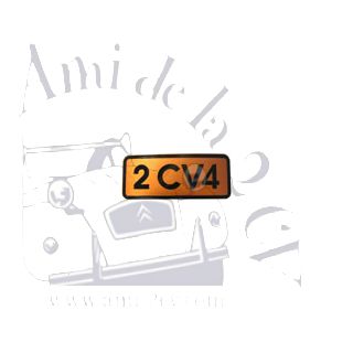Autocollant 2CV 4 doré