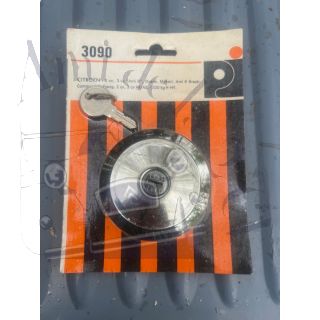 Bouchon de réservoir fermant à clé 2cv Dyane Méhari Ami 6 en métal chromé origine stock d'époque