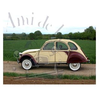 Ensemble d'autocollants pour 2CV Dolly jaune Rialto rouge Delage