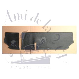 Garniture de tablette de boite à gants 2cv noire avec insonorisant