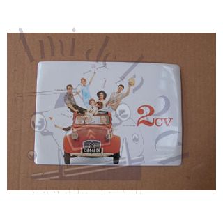 Carte métal 2CV 15x21