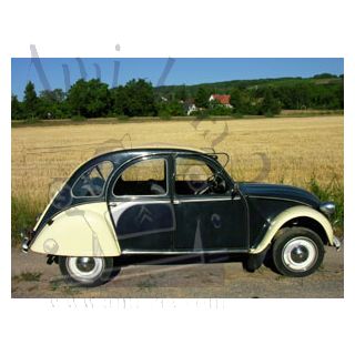 Ensemble d'autocollants pour 2CV Dolly bleu nuit, jaune Rialto Livraison gratuite en France continentale